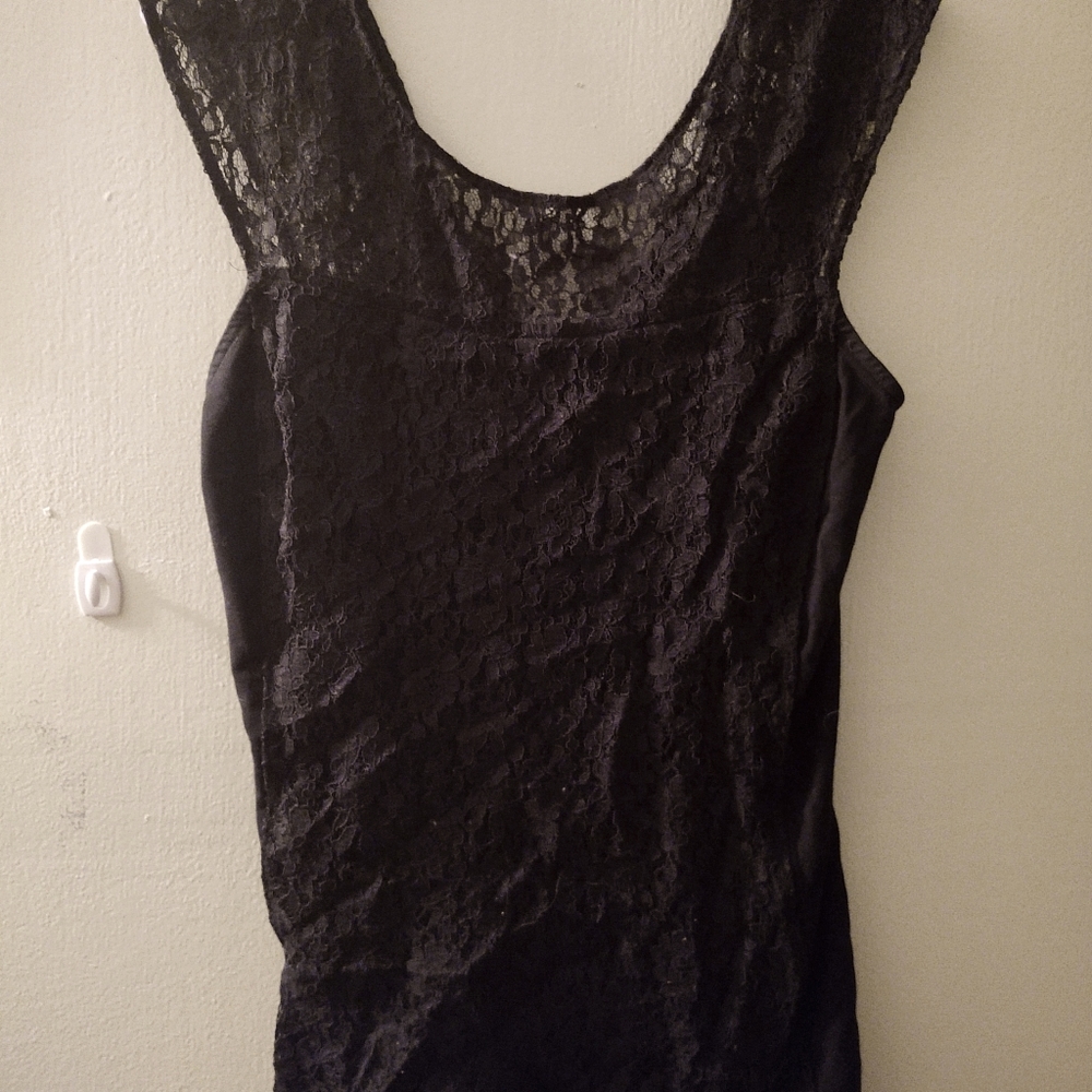 Black lace tank top